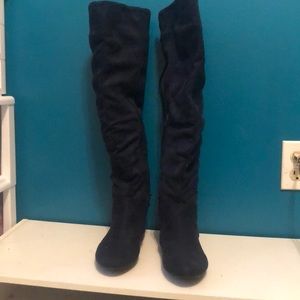 Over the knee navy blue boots never worn before